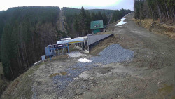 Modrá sjezdovka - dojezd k lanové dráze