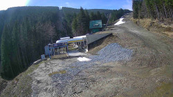 Modrá sjezdovka - dojezd k lanové dráze