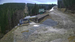 Modrá sjezdovka - dojezd k lanové dráze