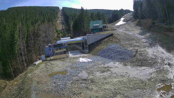 Modrá sjezdovka - dojezd k lanové dráze