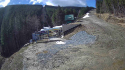 Modrá sjezdovka - dojezd k lanové dráze