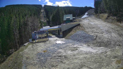 Modrá sjezdovka - dojezd k lanové dráze