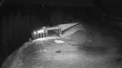 Modrá sjezdovka - dojezd k lanové dráze