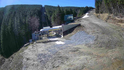 Modrá sjezdovka - dojezd k lanové dráze