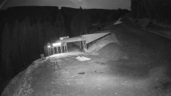 Modrá sjezdovka - dojezd k lanové dráze