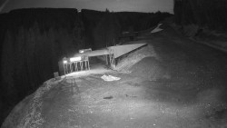 Modrá sjezdovka - dojezd k lanové dráze