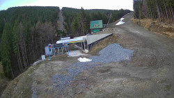 Modrá sjezdovka - dojezd k lanové dráze