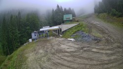 Blaue Skipiste – Abfahrt zur Seilbahnstation