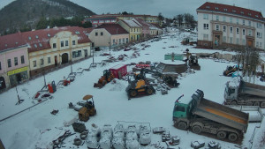 Město Tišnov - Náměstí Míru - 2.1.2026 v 08:02