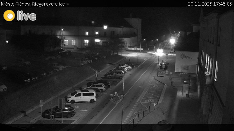 Město Tišnov - Riegerova ulice - 20.11.2025 v 17:45