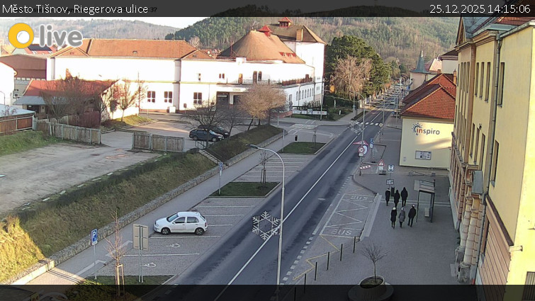 Město Tišnov - Riegerova ulice - 25.12.2025 v 14:15