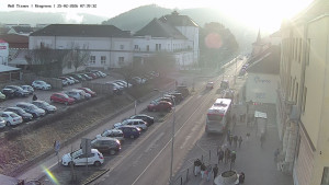 Město Tišnov - Riegerova ulice - 25.2.2026 v 07:45 Město Tišnov - Riegerova ulice - 25.2.2026 v 07:45