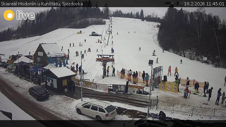 Skiareál Hodonín u Kunštátu - Sjezdovka - 18.2.2026 v 11:45