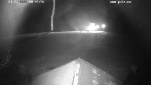 Skiareál Hodonín u Kunštátu - Sjezdovka, panorama východ - 21.1.2026 v 00:45