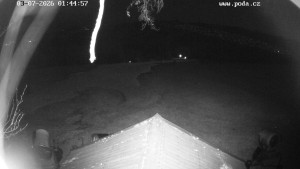 Skiareál Hodonín u Kunštátu - Sjezdovka, panorama východ - 7.3.2026 v 01:45