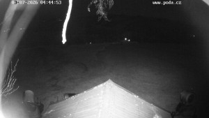 Skiareál Hodonín u Kunštátu - Sjezdovka, panorama východ - 7.3.2026 v 04:45