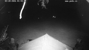 Skiareál Hodonín u Kunštátu - Sjezdovka, panorama východ - 20.3.2026 v 01:45