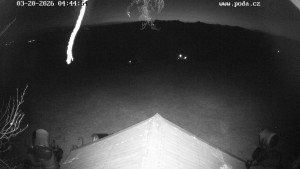 Skiareál Hodonín u Kunštátu - Sjezdovka, panorama východ - 20.3.2026 v 04:45