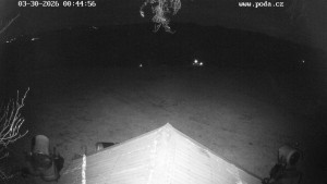 Skiareál Hodonín u Kunštátu - Sjezdovka, panorama východ - 30.3.2026 v 01:45