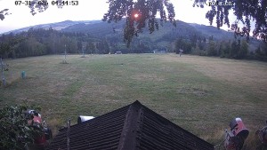 Skiareál Hodonín u Kunštátu - Sjezdovka, panorama východ - 31.7.2026 v 05:45 Skiareál Hodonín u Kunštátu - Sjezdovka, panorama východ - 31.7.2026 v 05:45