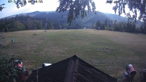 Skigebiet Hodonín bei Kunštát - Skipiste, Ostpanorama - 31.7.2026 v 07:45 Skigebiet Hodonín bei Kunštát - Skipiste, Ostpanorama - 31.7.2026 v 07:45