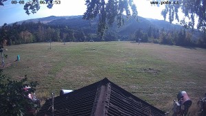 Ośrodek narciarski Hodonín koło Kunštátu - Trasa narciarska, panorama wschodnia - 8.8.2026 v 07:45 Ośrodek narciarski Hodonín koło Kunštátu - Trasa narciarska, panorama wschodnia - 8.8.2026 v 07:45