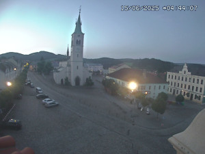 Město Kašperské Hory - Náměstí, koste sv. Markéty - 15.6.2025 v 04:45