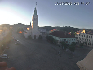 Město Kašperské Hory - Náměstí, koste sv. Markéty - 1.7.2025 v 05:45