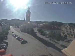 Město Kašperské Hory - Náměstí, koste sv. Markéty - 1.7.2025 v 08:45