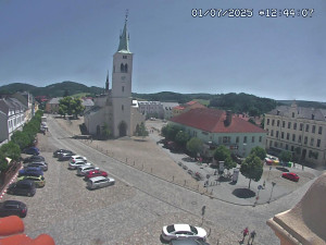 Město Kašperské Hory - Náměstí, koste sv. Markéty - 1.7.2025 v 12:45