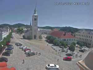 Město Kašperské Hory - Náměstí, koste sv. Markéty - 1.7.2025 v 13:15