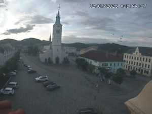 Město Kašperské Hory - Náměstí, koste sv. Markéty - 12.7.2025 v 05:45