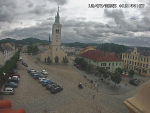 Město Kašperské Hory - Náměstí, koste sv. Markéty - 12.7.2025 v 13:45