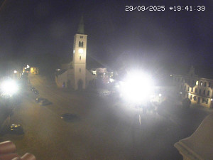 Město Kašperské Hory - Náměstí, koste sv. Markéty - 29.9.2025 v 19:45