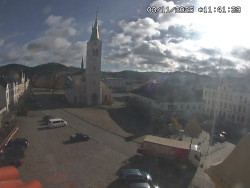 Náměstí, koste sv. Markéty