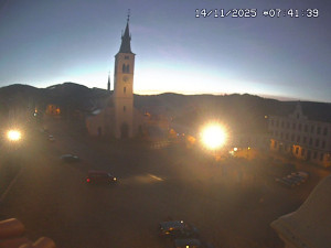 Město Kašperské Hory - Náměstí, koste sv. Markéty - 14.11.2025 v 06:45