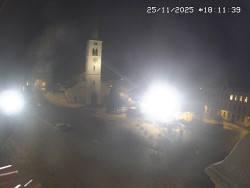 Náměstí, koste sv. Markéty