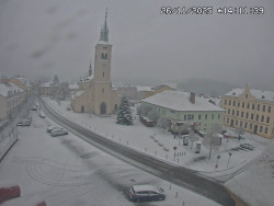 Náměstí, koste sv. Markéty