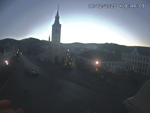 Město Kašperské Hory - Náměstí, koste sv. Markéty - 18.12.2025 v 07:45