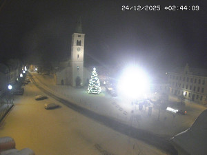 Město Kašperské Hory - Náměstí, koste sv. Markéty - 24.12.2025 v 01:45