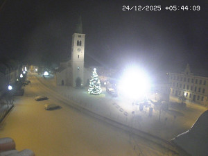 Město Kašperské Hory - Náměstí, koste sv. Markéty - 24.12.2025 v 04:45