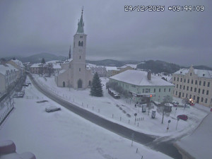 Město Kašperské Hory - Náměstí, koste sv. Markéty - 24.12.2025 v 08:45