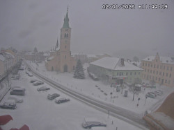 Náměstí, koste sv. Markéty