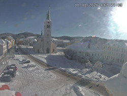 Náměstí, koste sv. Markéty