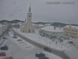 Náměstí, koste sv. Markéty