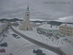 Náměstí, koste sv. Markéty