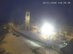 Náměstí, koste sv. Markéty