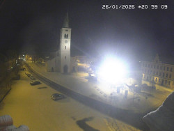 Náměstí, koste sv. Markéty