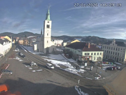 Náměstí, koste sv. Markéty