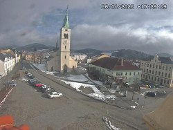 Náměstí, koste sv. Markéty